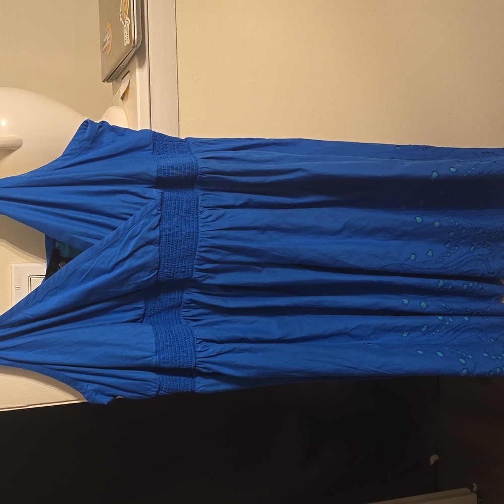 NWT Lane Bryant blue and green dress
